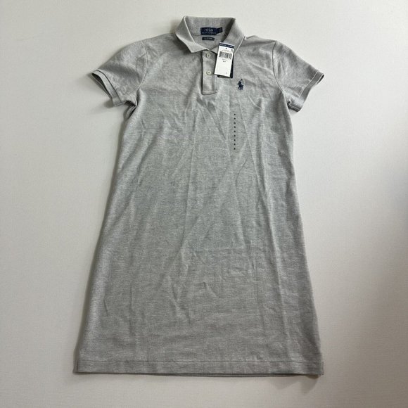 Polo Ralph Lauren Tops - Polo Ralph Lauren Women's The Mesh Mini Polo Dress Shirts Size Small Gray